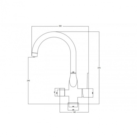 Смеситель для кухни под фильтр, черный/бронза Zorg SH 910 BLACK BR