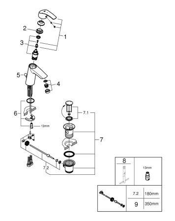 Смеситель однорычажный для раковины Grohe Eurosmart 23393 10E (2339310E) хром 