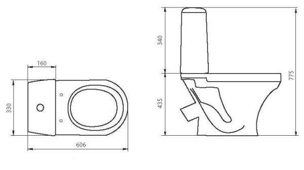 Унитаз Sanita Аттика ATCSACC01050713