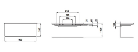 Полка для раковины Laufen Living Square 8.7043.3.000.000.1
