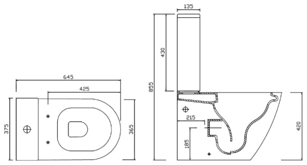 Унитаз напольный BelBagno Felice BB0132WP