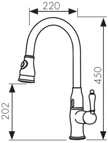 Смеситель для кухонной мойки KAISER Vincent (31366-1)