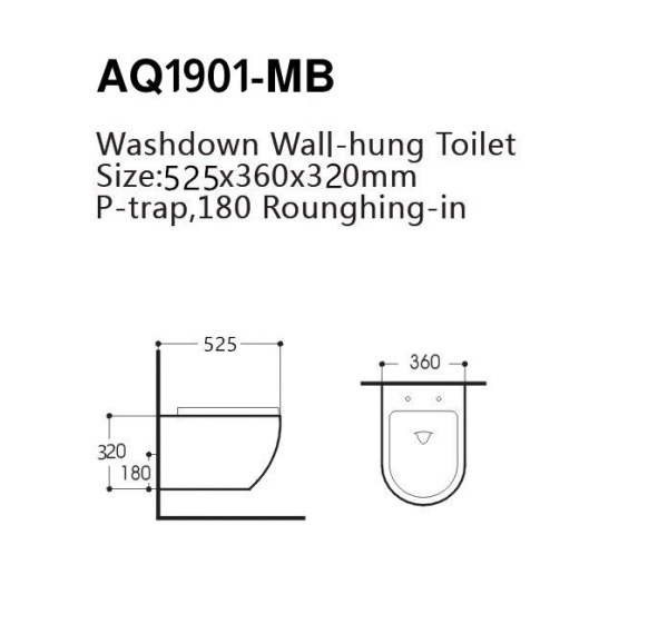 Подвесной унитаз Aquatek Европа AQ1901-MB