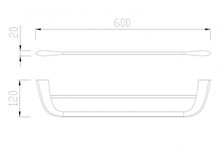 Полотенцедержатель двойной ABBER Nord AA1553B черный матовый