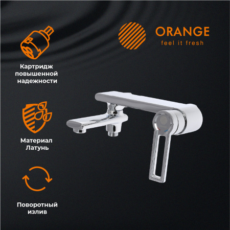 Душевая система Orange Splito M36-944cr смеситель с изливом, хром