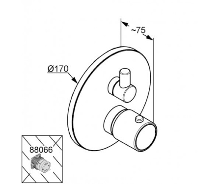 Смеситель с термостатом KLUDI O-CEAN 388250545