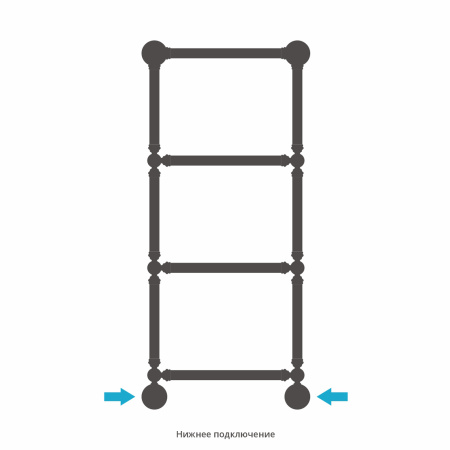 Полотенцесушитель Водяной Сунержа Ренессанс 1386 (96х40) Шампань 020-0281-9640