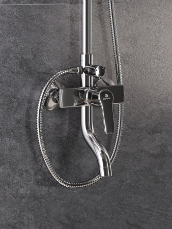 Душевая система Agger Merry A1394400 смеситель с изливом, хром