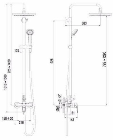 Душевая программа для душа Lemark Omega (LM3160C)