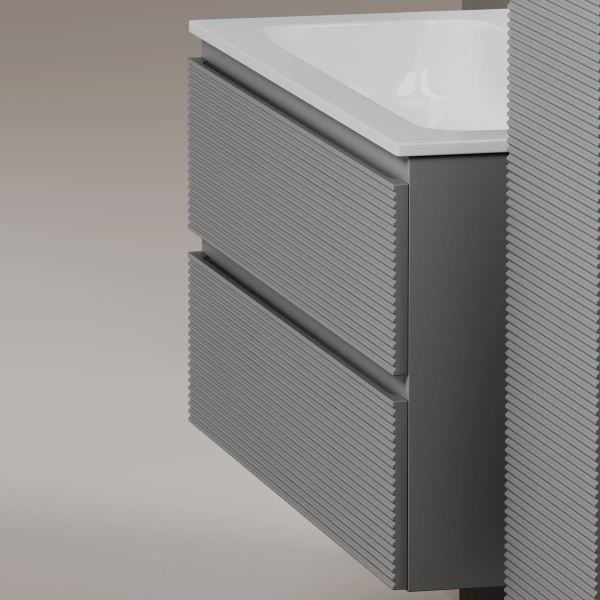 Тумба без раковины подвесная 100 см Sancos Folk FL100ES светло-серый матовый