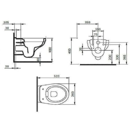 Комплект унитаза с инсталляцией Berges Wasserhaus Atom 042443