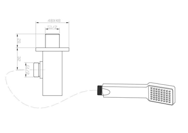 Душевой набор BelBagno ROMANO ROM-DFS-CRM Душевой набор BelBagno ROMANO ROM-DFS-CRM