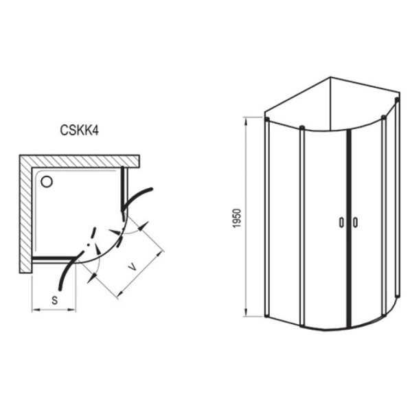 Душевой уголок Ravak Chrome 3Q170C00Z1