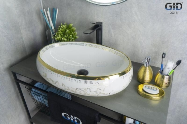 Раковина накладная (60х41) Gid Nc472