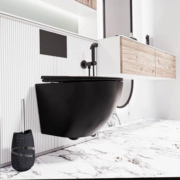 Унитаз подвесной безободковый Veconi Moro VMO-48TB с сиденьем микролифт, торнадо