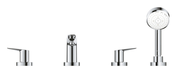 Смеситель на борт ванны Grohe BauEdge New 25120 10A (2512010A) хром
