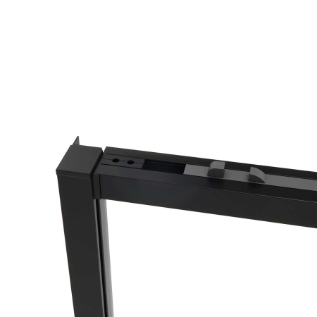 Душевой уголок Vincea  Slim Soft VSR-1SS9012CLB (120х90)  черный, стекло прозрачное