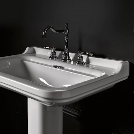 Раковина подвесная (120х55) Kerasan Waldorf 4144K1bi/cr*1 белый