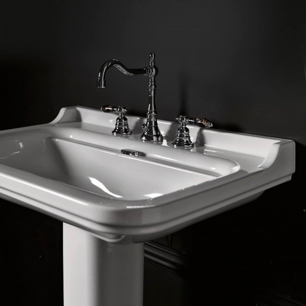 Раковина подвесная (120х55) Kerasan Waldorf 4144K1bi/cr*1 белый