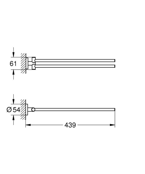 Держатель для полотенец поворотный GROHE Essentials  40371 AL1 (40371AL1) Держатель для полотенец поворотный GROHE Essentials  40371 AL1 (40371AL1)