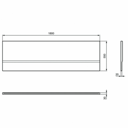 Панель для ванны 180 см Ideal Standard HOTLINE K230101