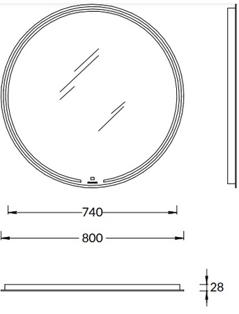 Зеркало (80х80) Kerama Marazzi Mio MIO.mi.80D\WHT
