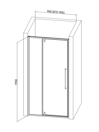 Душевая дверь AQUAme AQM7108-2-9