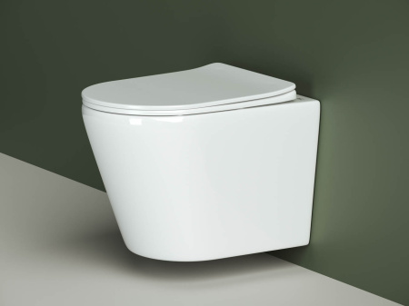 Напольный пристенный унитаз Ceramica NovaCubic Rimless CN1803