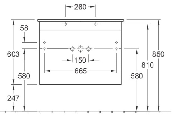 Тумба под умывальник Villeroy&Boch VENTICELLO синий A92504E8