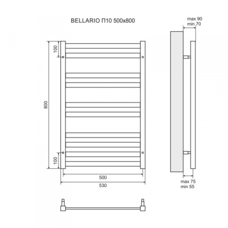 Полотенцесушитель Lemark Bellario LM68810E