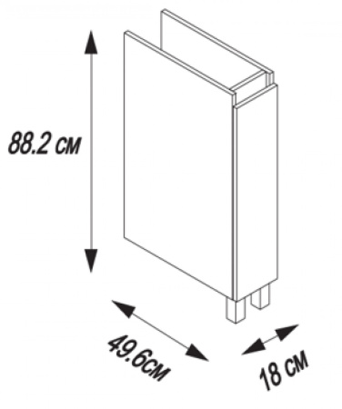 Тумба под стиральную машину 20 Aquaton Лайн 1A232301LF010 (без раковины)