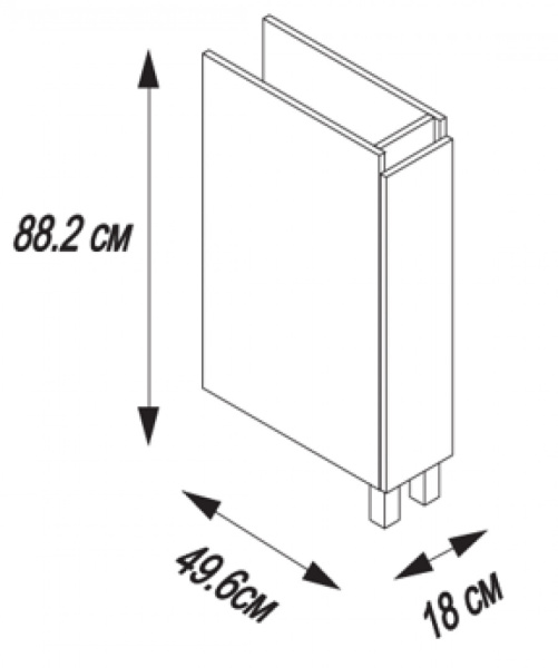 Тумба под стиральную машину 20 Aquaton Лайн 1A232301LFDK0 (без раковины)