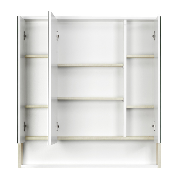 Зеркальный шкаф Aquaton Рико 80 белый, ясень фабрик 1A215302RIB90