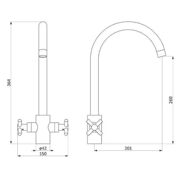 Смеситель для кухни Damixa Neo Classic 280000000