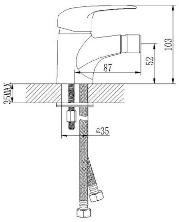 Смеситель для биде Lemark Pramen (LM3308C)