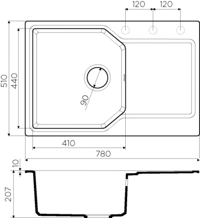 Мойка для кухни Omoikiri Yonaka 78 PA 4993704