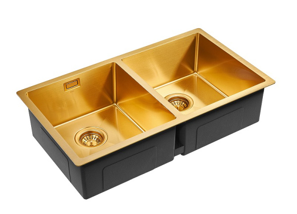 Кухонная мойка Paulmark Dopplet PM507844-BG брашированное золото