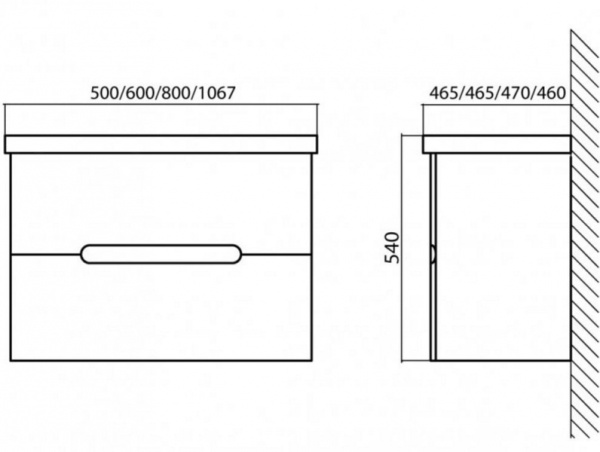 Тумба под раковину BelBagno Luxury/Soft LUXURY-1050-2C-SO-BL