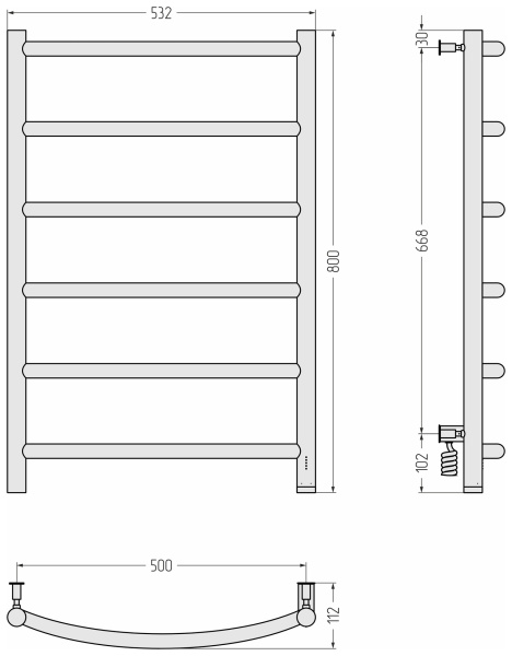 Полотенцесушитель электрический Сунержа Галант 4.0 (80х50) 31-0831-8050 правый Полотенцесушитель электрический Сунержа Галант 4.0 (80х50) 31-0831-8050 правый