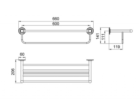 Полка для полотенец Timo Nelson 150058/00