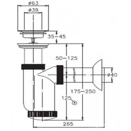 Сифон для писсуара Jika Domino 8907300000001