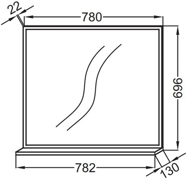 Зеркало Jacob Delafon Vivienne 80 EB1597-N18