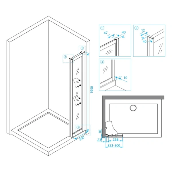 Боковая стенка 30 см RGW Z-42 03064230-11 прозрачное