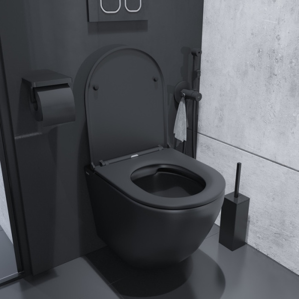 Унитаз подвесной IDDIS Blanco, черный матовый (BLAR3BMi25)