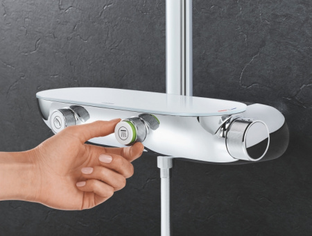 Душевая система с термостатом для настенного монтажа Grohe Rainshower System SmartControl 360 MONO 26361 000 (26361000) хром