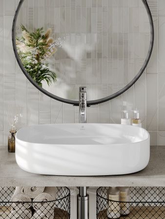 Раковина накладная (60х42) Orange  B08-600W белый глянец