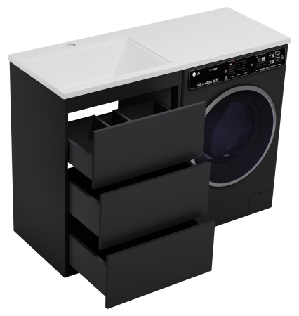 Тумба под стиральную машину Brevita Grafit 60 GRA-01060-013Я