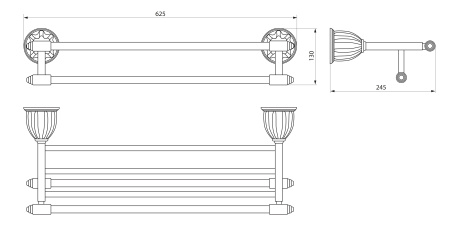 Полка для полотенец 4-ая RUSH Socotra ST12544