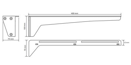 Кронштейн для умывальника 40см  Bemeta Hotel 201541034