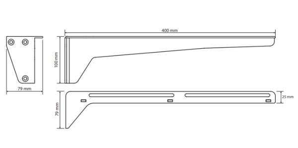 Кронштейн для умывальника 40см  Bemeta Hotel 201541034